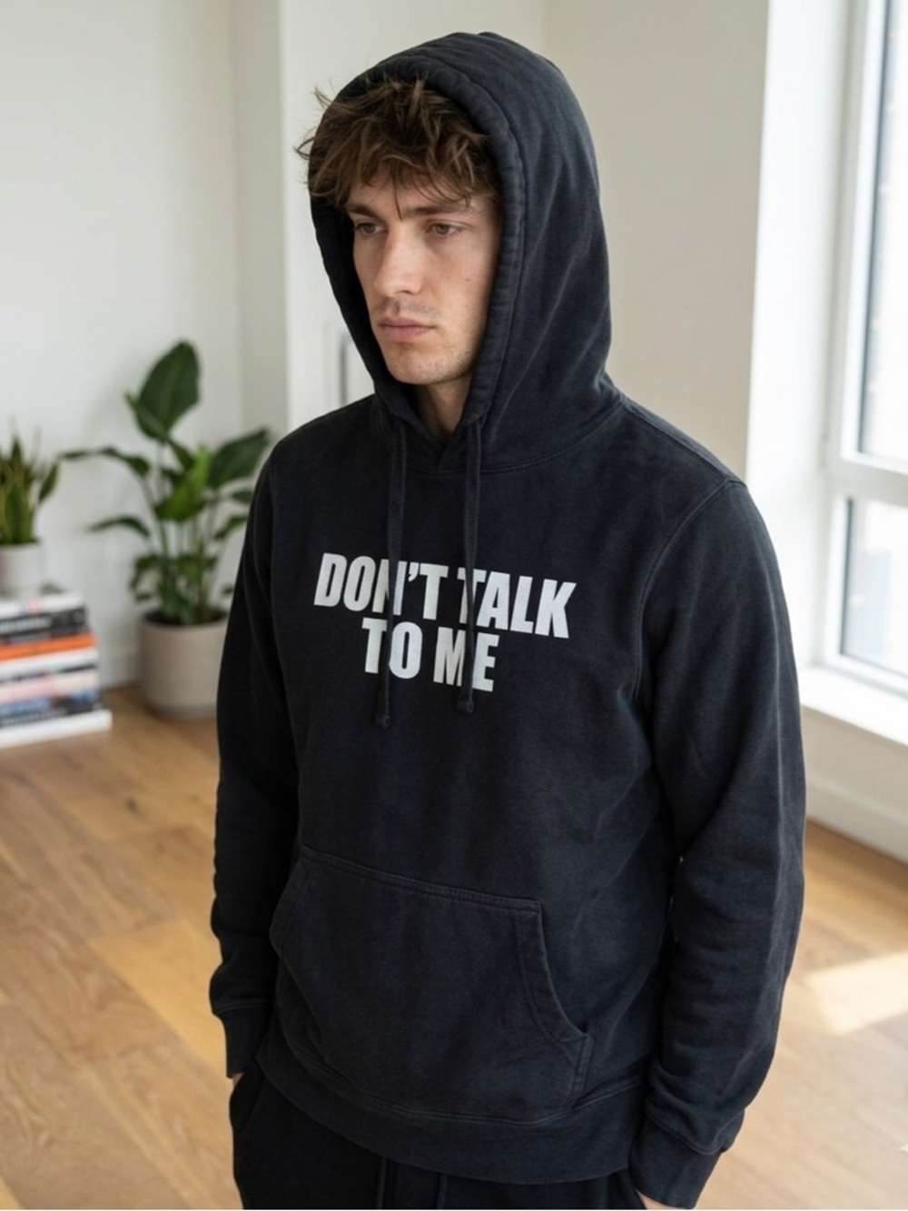 Masked Singer Black Graphic Pullover Hoodie “Don't Talk To Me” Men S Women M